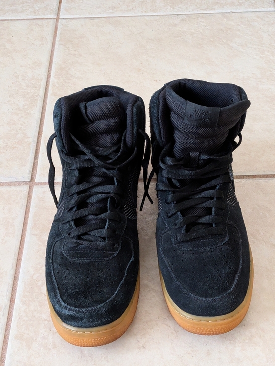 Nike Air Force 1 High ‘07 LV8 Black Suede Sneakers Size 10.5